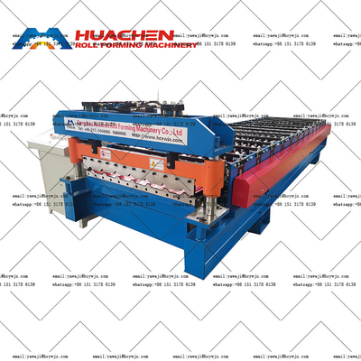 15 m/min. snelheid Grote dakrolvormende machine voor 1200 mm breedte materialen