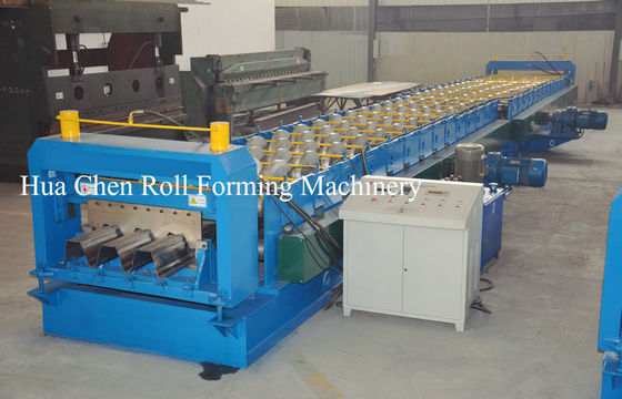 1.2mm Dikte 28T Gewicht Metal Deck Roll Forming Machine met 1 jaar garantie voor de productie van vloerdek