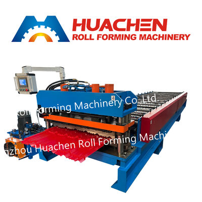 Aluminum and galvanized sheet metal color steel plate single-layer platform trapezoidal profile forming machine