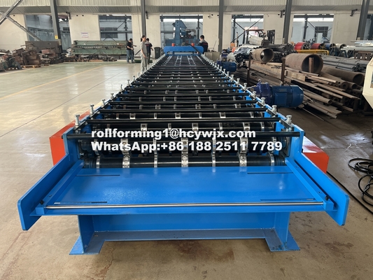 PLC gecontroleerde vloer dek rollen vormmachine 400mm H balk staal frame 1220mm breed