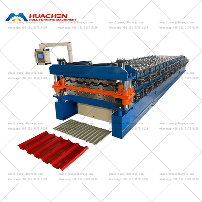 Doppelschijferbouwmateriaal Machinery Gekrompen daken en trapeziumvormende rollen
