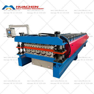 China Metalen gegolfde Ibr Zink dakplaat Dubbele laag rollen vormen machine Precision
