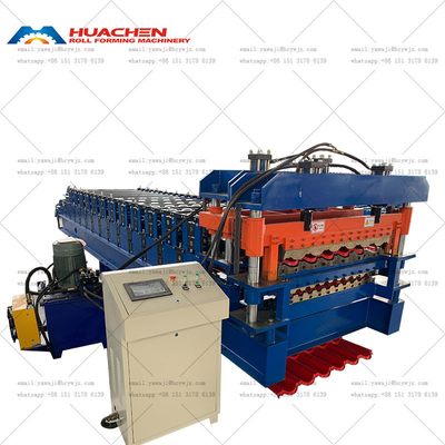 Pro Double Deck Roll Forming Machine Gelast Trapeziumplaat maken