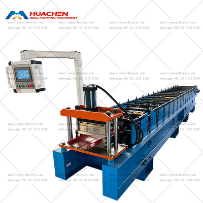 Eenlaagse Trapezium dakpaneel machine efficiënt produceren met keten aandrijving