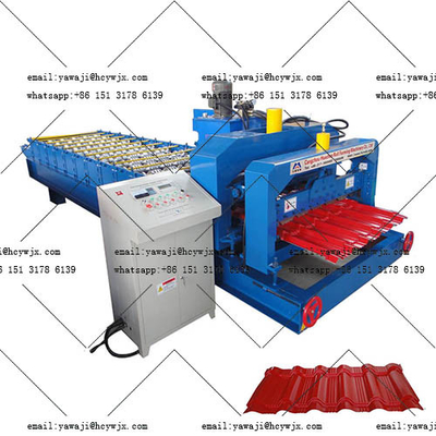 Hydraulische geglazuurde stalen tegel rollen vormmachine met CR12 snijmateriaal en 0,3-0,6 mm materiaal dikte