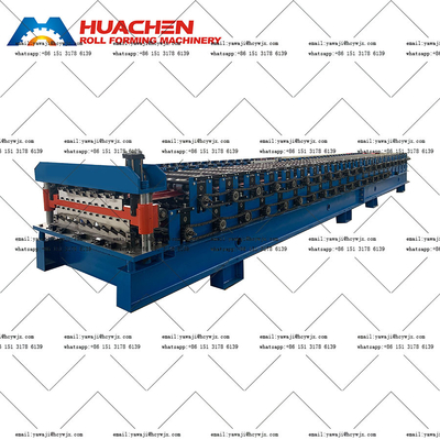 1250 mm Materiaalbreedte Dubbele dek rollenvormende machine met 380v 50Hz 3 fasen Elektraal systeem