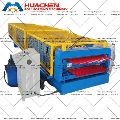 PPGI / GI Materiaal Type Double Deck Roll Forming Machine met 380v 50Hz 3 fasen Spanning