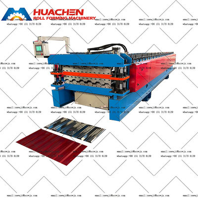 1250 mm materiaalbreedte dubbele dek rollen vormmachine met 15m/min snelheid gemaakt