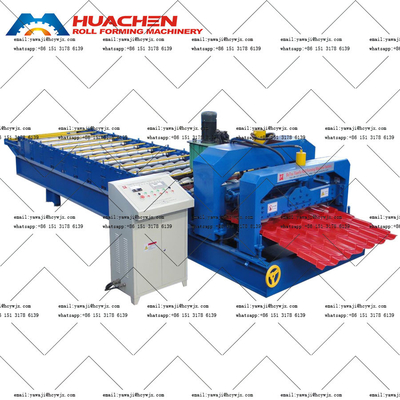 Aanpasbare Aluminium Step Tile Roll Forming Machine voor 380v 50Hz 3 fasen