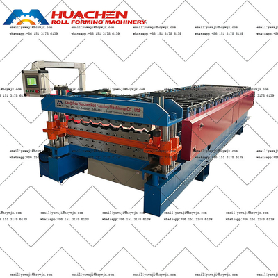 Flexible Double Deck Roll Forming Machine met 5,5 tot 5,5 kW totaal vermogen en CR12 snijmateriaal voor maatwerkproductie