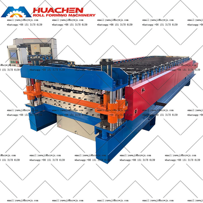 Dubbele dek rollen vormen machinec met PPGI / GI materiaal type en 5,5 5,5 kW totaal vermogen