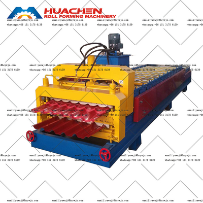 Duurzame keten aandrijving dubbele dek rollen vormen machine met 1250 mm materiaal breedte