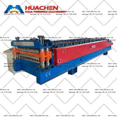 1250 mm materiaalbreedte dubbele dek rollen vormen machine met geavanceerde CR12 cutter materiaal