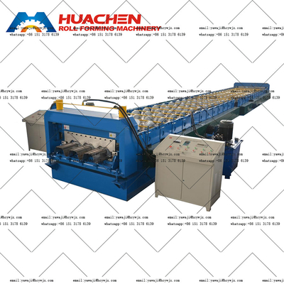 Metalen plaat dak rollen vorm vloer dekmachine met CR12 cutter