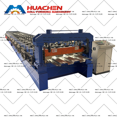 Volledig automatische stalen metalen vloer rolvormende machine met 380v 50Hz 3 fasen spanning
