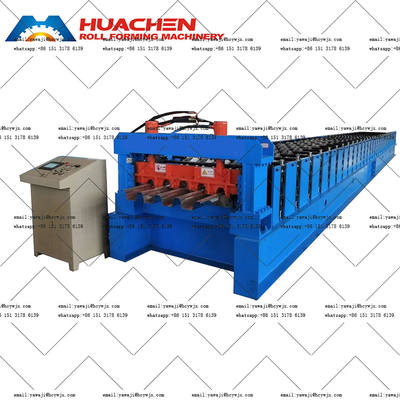 Lange levensduur Floor Deck Profile Making Gekrompen dakplaat Roll Forming Machine