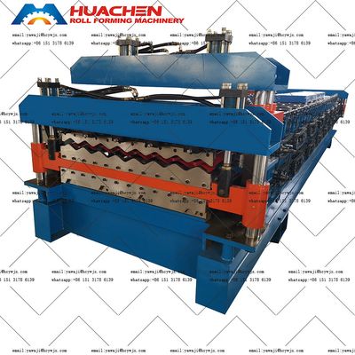 Roofplaat dubbel staal dek rolvormende machine