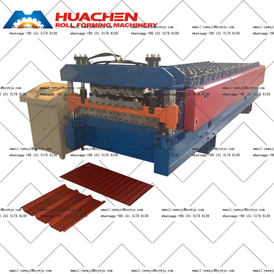 Dubbele dek 0,3-0,6 mm stalen dakrollenvormende machines voor 1200 mm