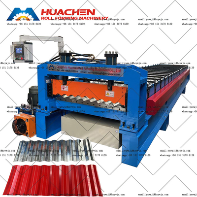 Trapezoïdale Amerika PBR Steel Roof Panel Sheet Roll Forming Bending Machine