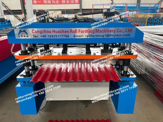 De staalsilo PPGI plooide Broodje Vormt Machine voor 0.7mm Dakblad