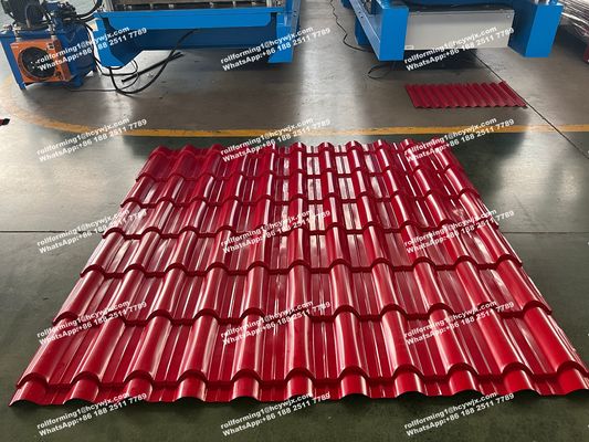 Productie van daktegelvormende machine/verglasde tegelmachine/staalplaatrolvormer