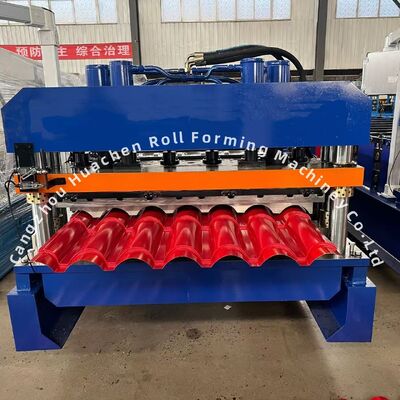 1220 mm breedte paneel geglazuurde tegel rollen vormen machine met 18 stations rol en keten aandrijving voor staalbouw