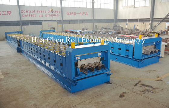 1.2mm Dikte 28T Gewicht Metal Deck Roll Forming Machine met 1 jaar garantie voor de productie van vloerdek