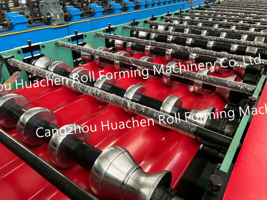 Rolvormende machine voor het vormen van dakprofielen van golvende staalplaten
