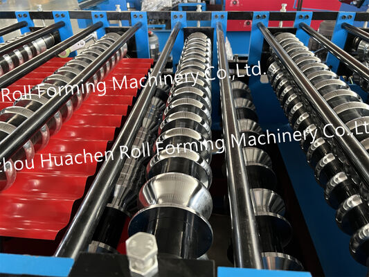 Machine voor het vervaardigen van dakpanelen van hoogwaardige staalplaten / Machine voor het vormen van dubbellagig geglazuurde tegels