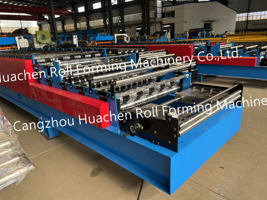 Gekleurde gegolfde glazen tegel Metalen dakprofiel Zink staalplaat maken machine Dubbele laag dak rollen vormen machine