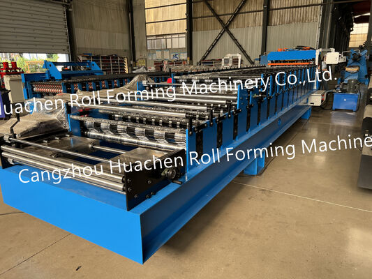 Gekleurde gegolfde glazen tegel Metalen dakprofiel Zink staalplaat maken machine Dubbele laag dak rollen vormen machine