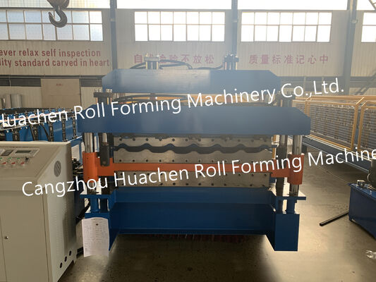 Doppellagig trapeziumvormig dakplaatrolvormende machine voor metalen dakbedekking