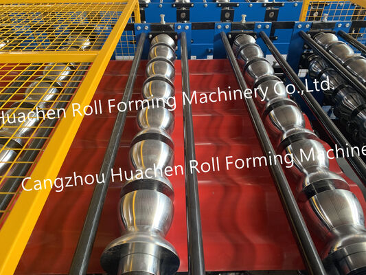 Doppellagig trapeziumvormig dakplaatrolvormende machine voor metalen dakbedekking