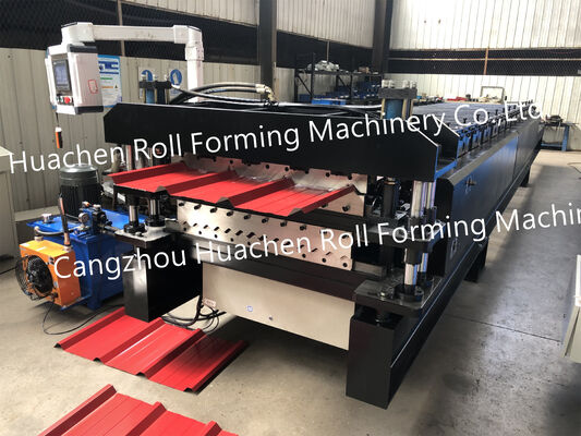 Gegooid dak van staal, gevormd door koudbuigen met een trapeziumvormige profielplaatmachine