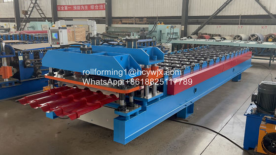 0.30.8mm Dikte Verglaasde Tegel die Machine Enige Kettingoverbrenging vormt