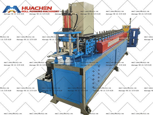 Ketting aandrijving Volledig automatisch sluiter deur frame Rolling Machine voor 380V 50Hz 3Fases Steel Frame Purlin