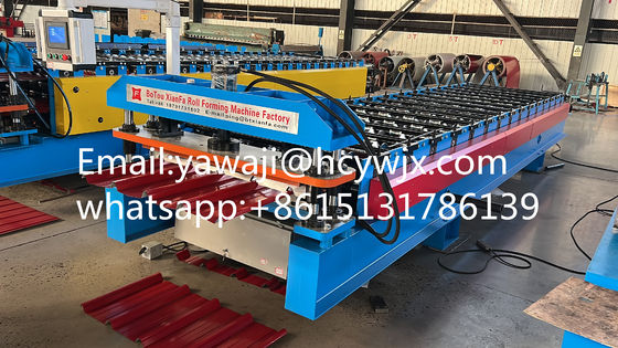 380v 50Hz 3 fasen Ibr Aluminium Steel Roof Roll Forming Machine Met Duurzame Rollers