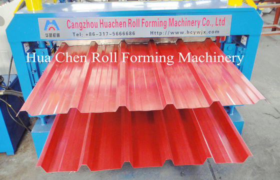 Het vormen van de Schachtdiameter 76mm van de Snelheids 8-12m/Min Double Layer Roof Forming Machine