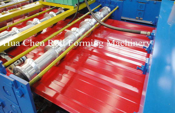 Van de de Plaat Dubbel Laag van het kleurenstaal het Dakcomité Broodje die Machine 1200/1250mm Breedte vormen