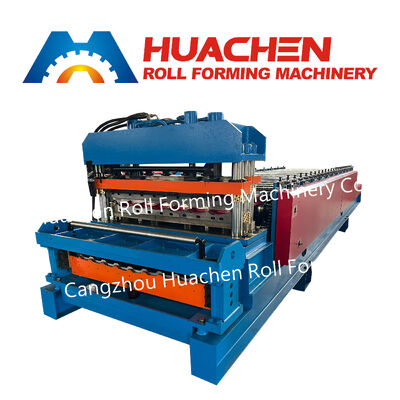 Bewerkingsmachine voor het vormen van golfvormige, gekleurde dakpanelen van tegels/machine voor de vervaardiging van dubbellaagtegels